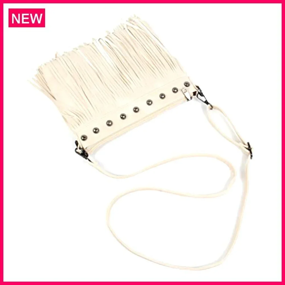 Vintage Hobo Crossbody Purse with Fringe Tassel Small Shoulder Bag